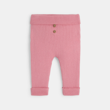 بنطال مضلع محبوك وردي...